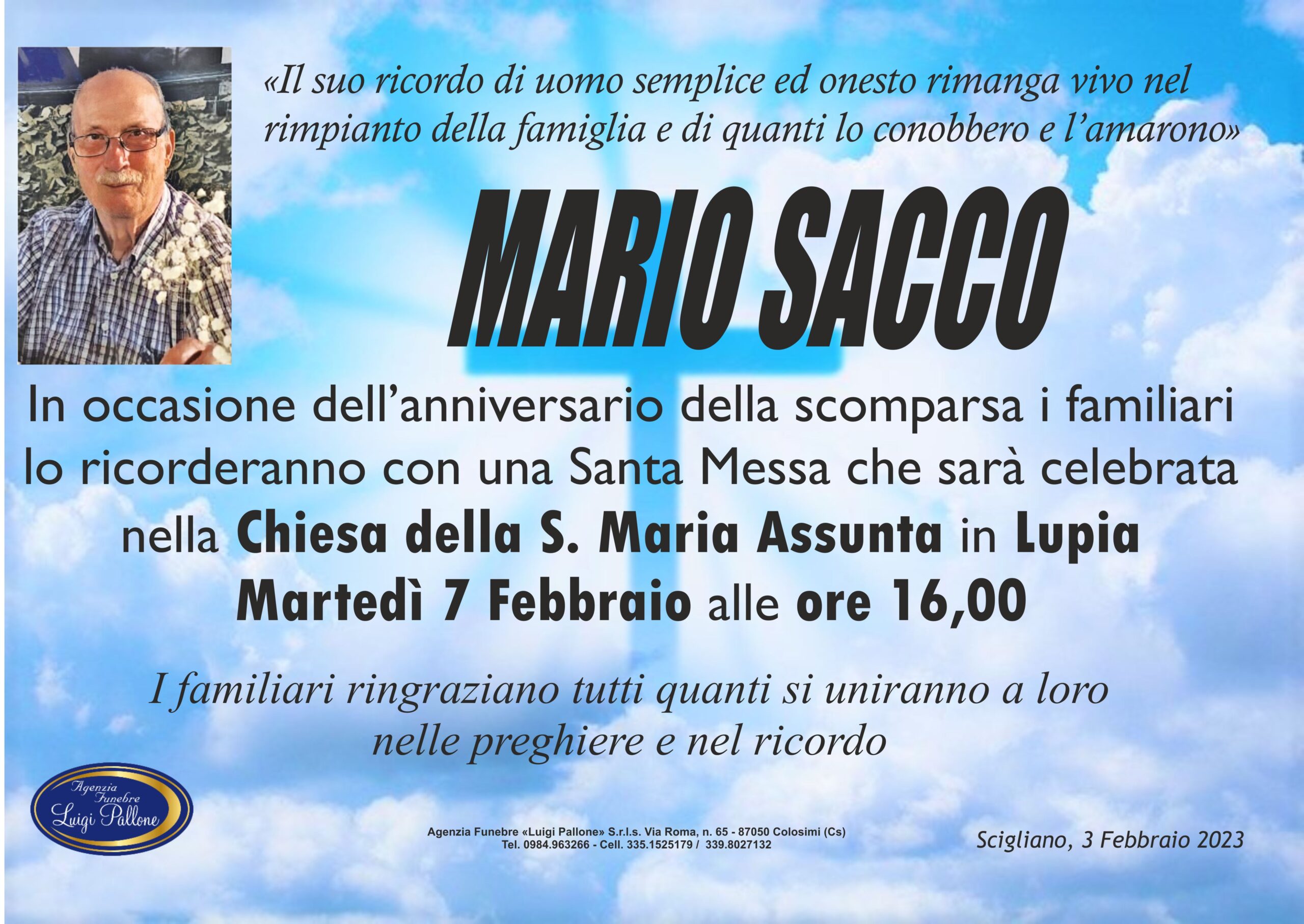 MANIFESTO anniversario SACCO Manifesto anniversario Sacco