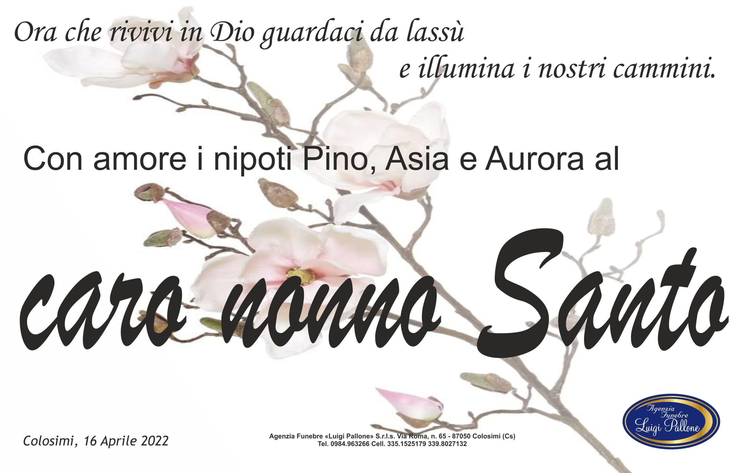 MANIFESTO nipoti Garofalo