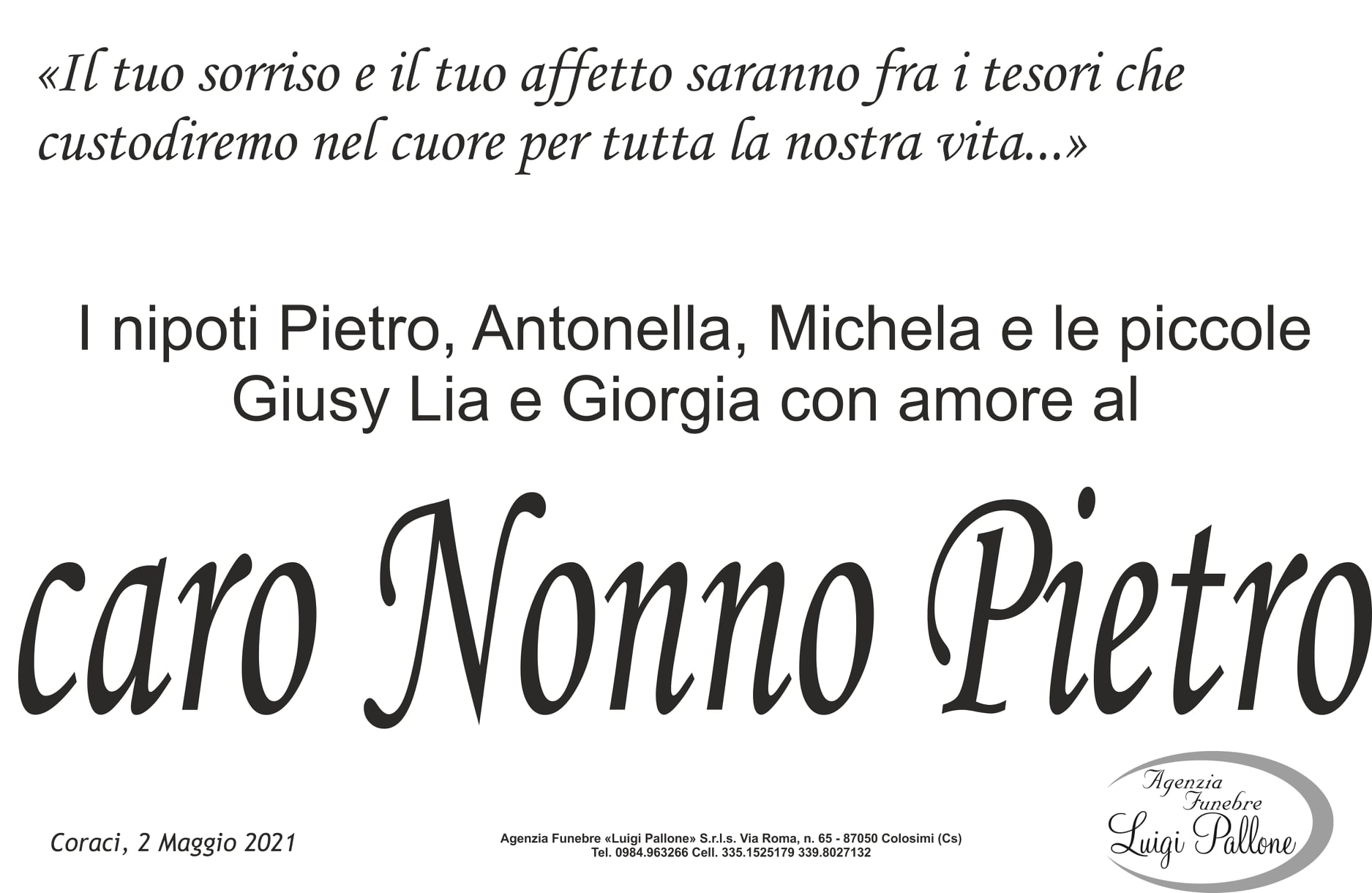 Manifesto partecipazione Perri P