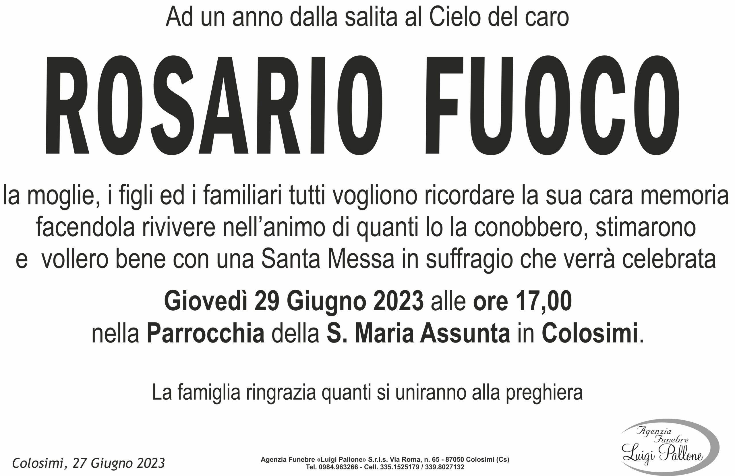 MANIFESTO anniversario Fuoco MANIFESTO anniversario Fuoco