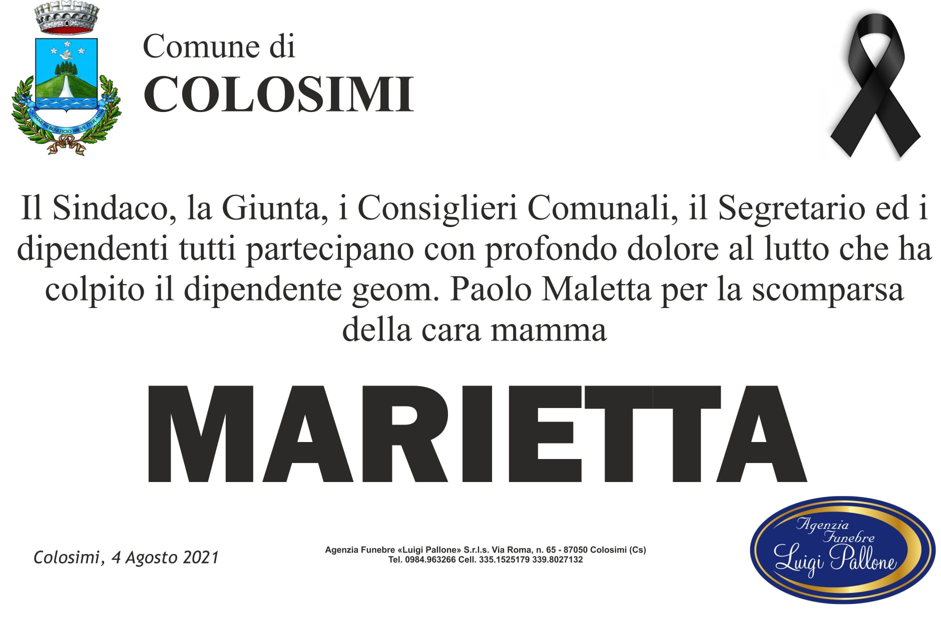 manifesto partecipazione Maletta M