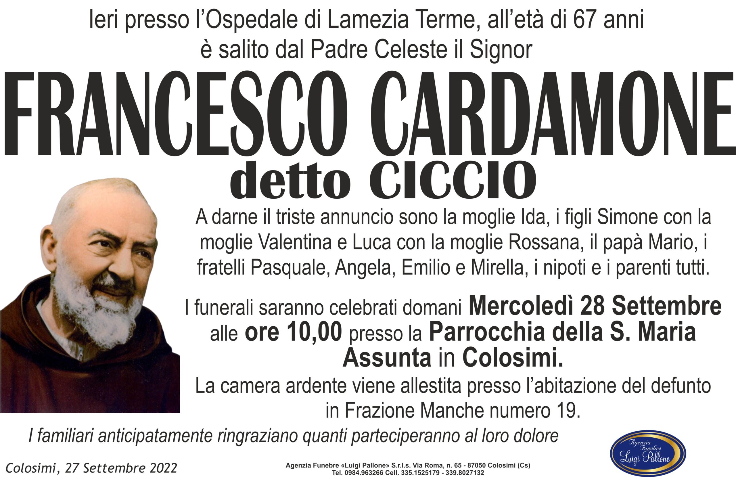 MANIFESTO annuncio Cardamone manifesto annuncio Cardamone