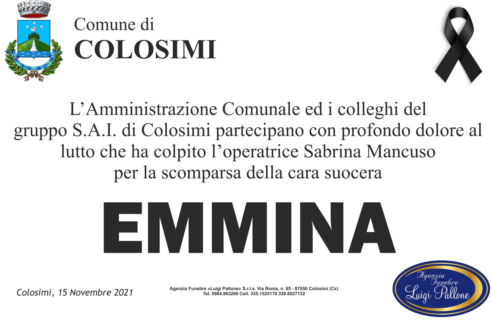 manifesto Comune Lupia