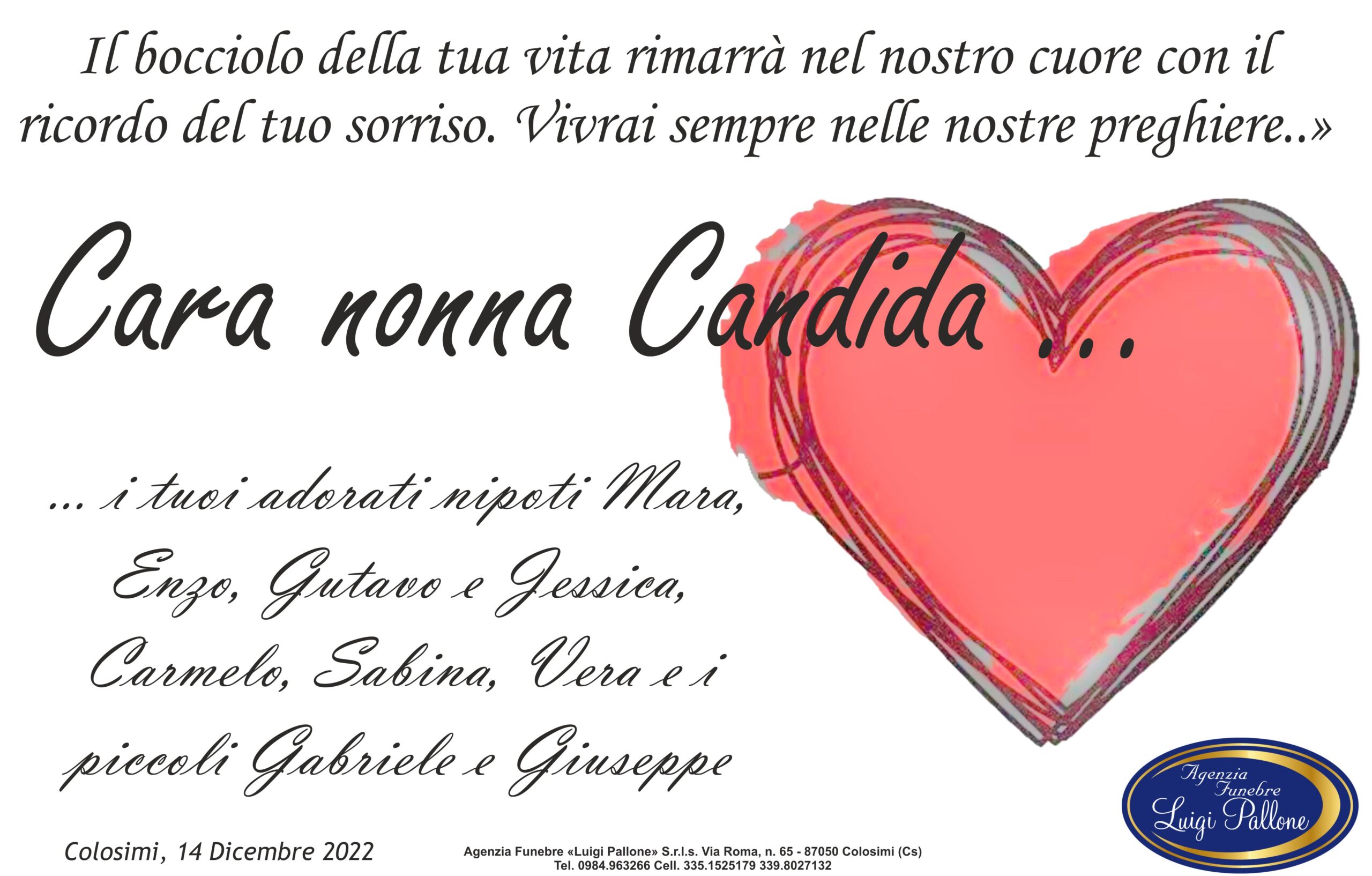 MANIFESTO nipoti Gigliotti