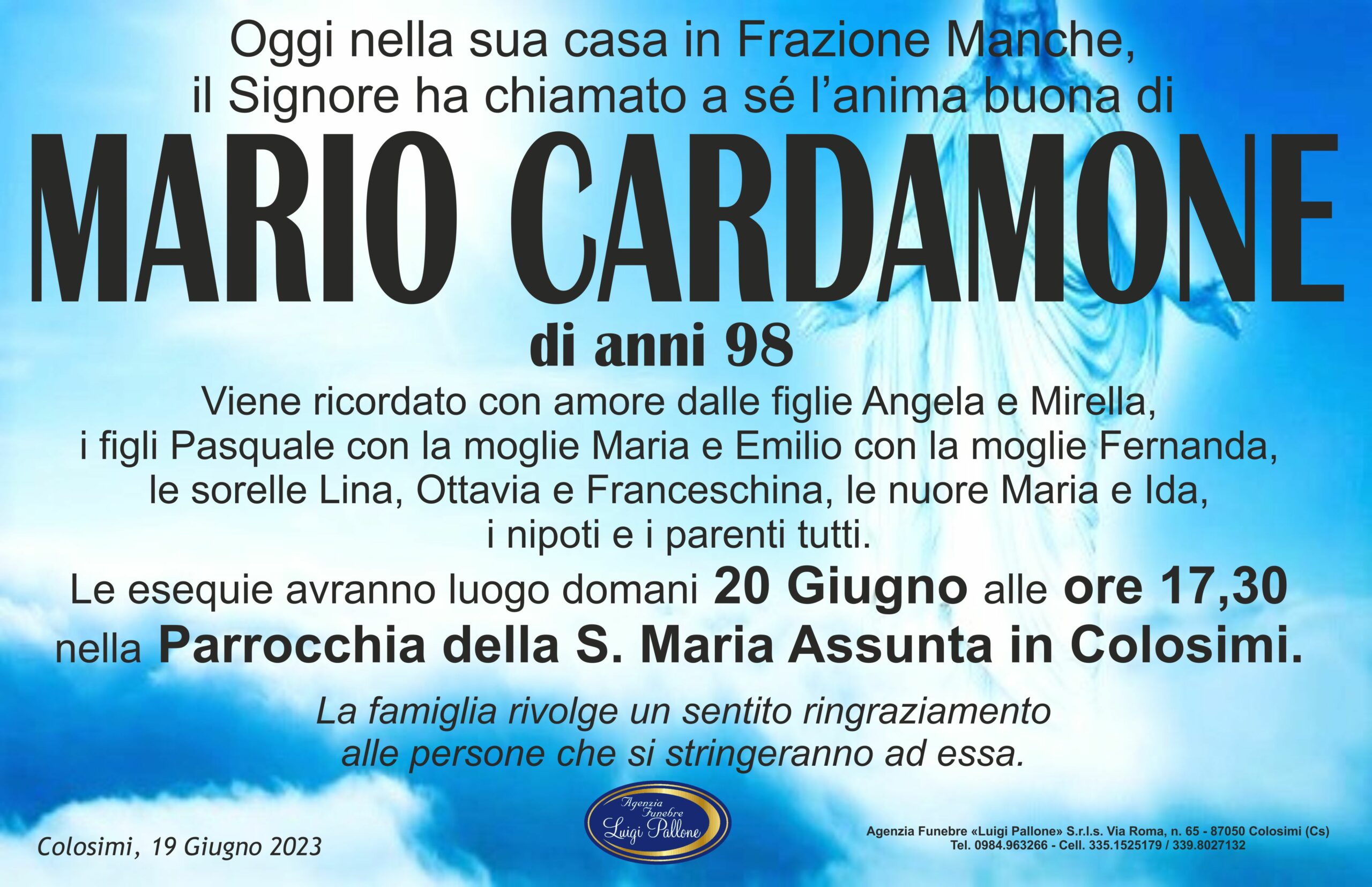 MANIFESTO annuncio CARDAMONE MANIFESTO annuncio CARDAMONE