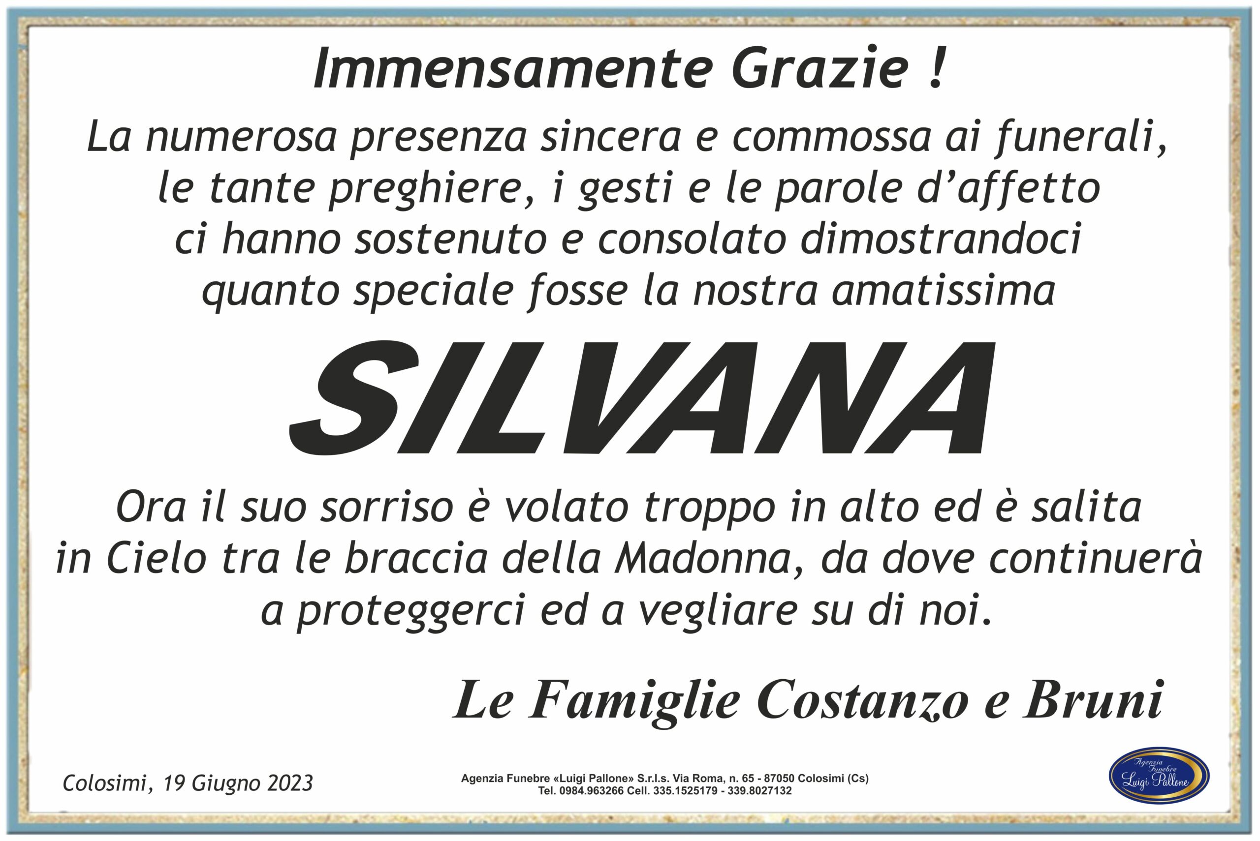 MANIFESTO di RINGRAZIAMENTO COSTANZO