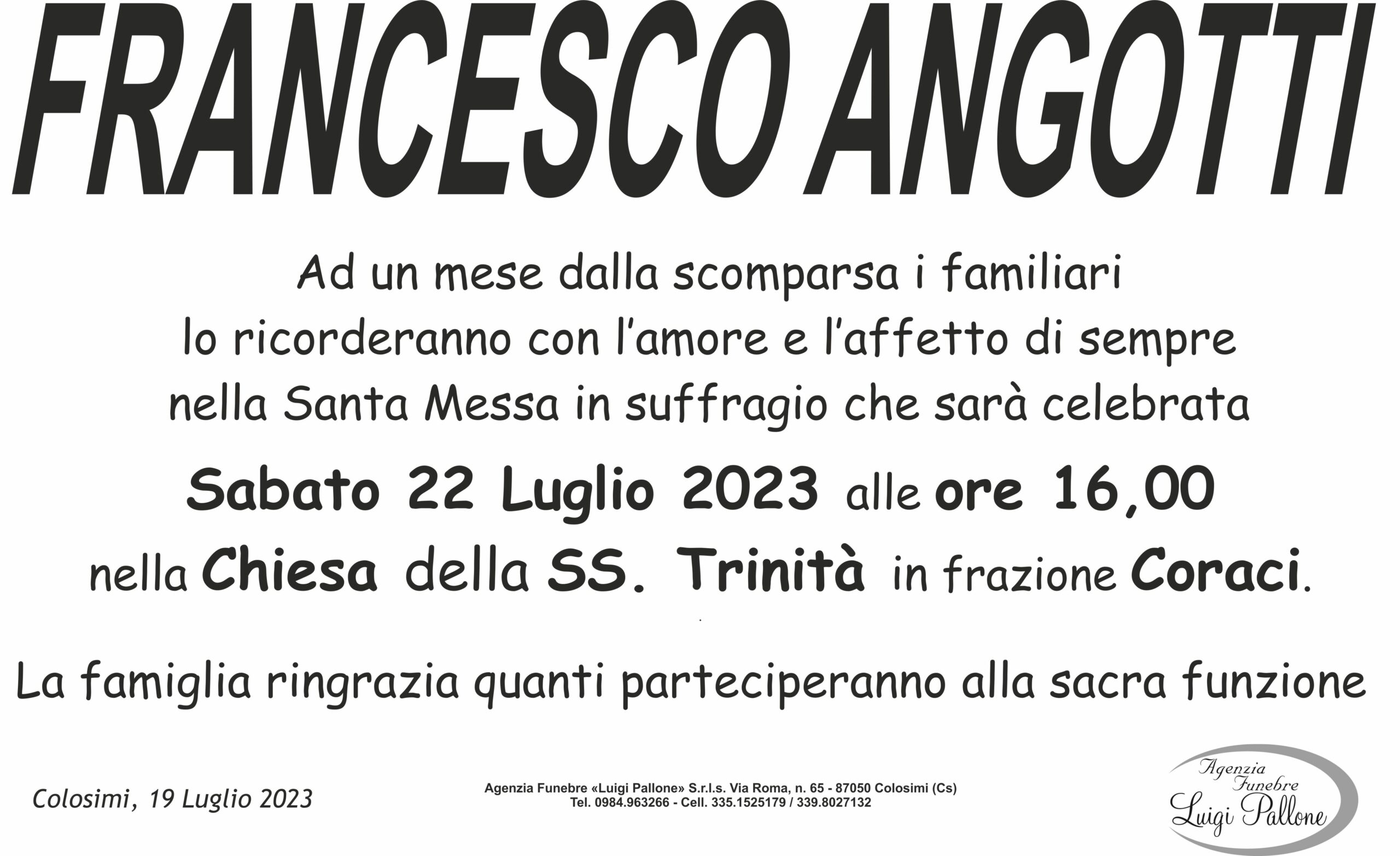 MANIFESTO trigesimo ANGOTTI MANIFESTO trigesimo ANGOTTI