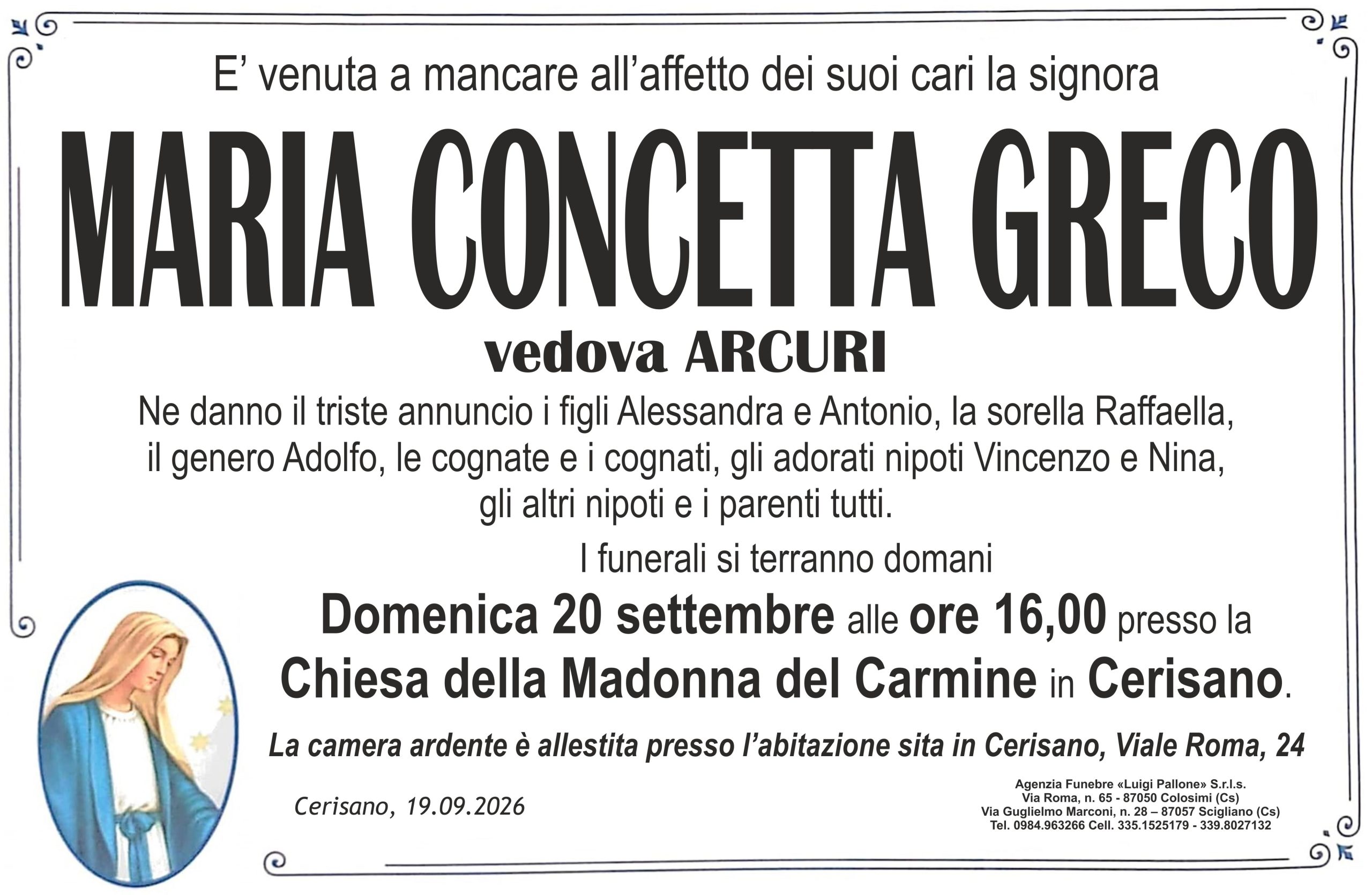 Annuncio Greco